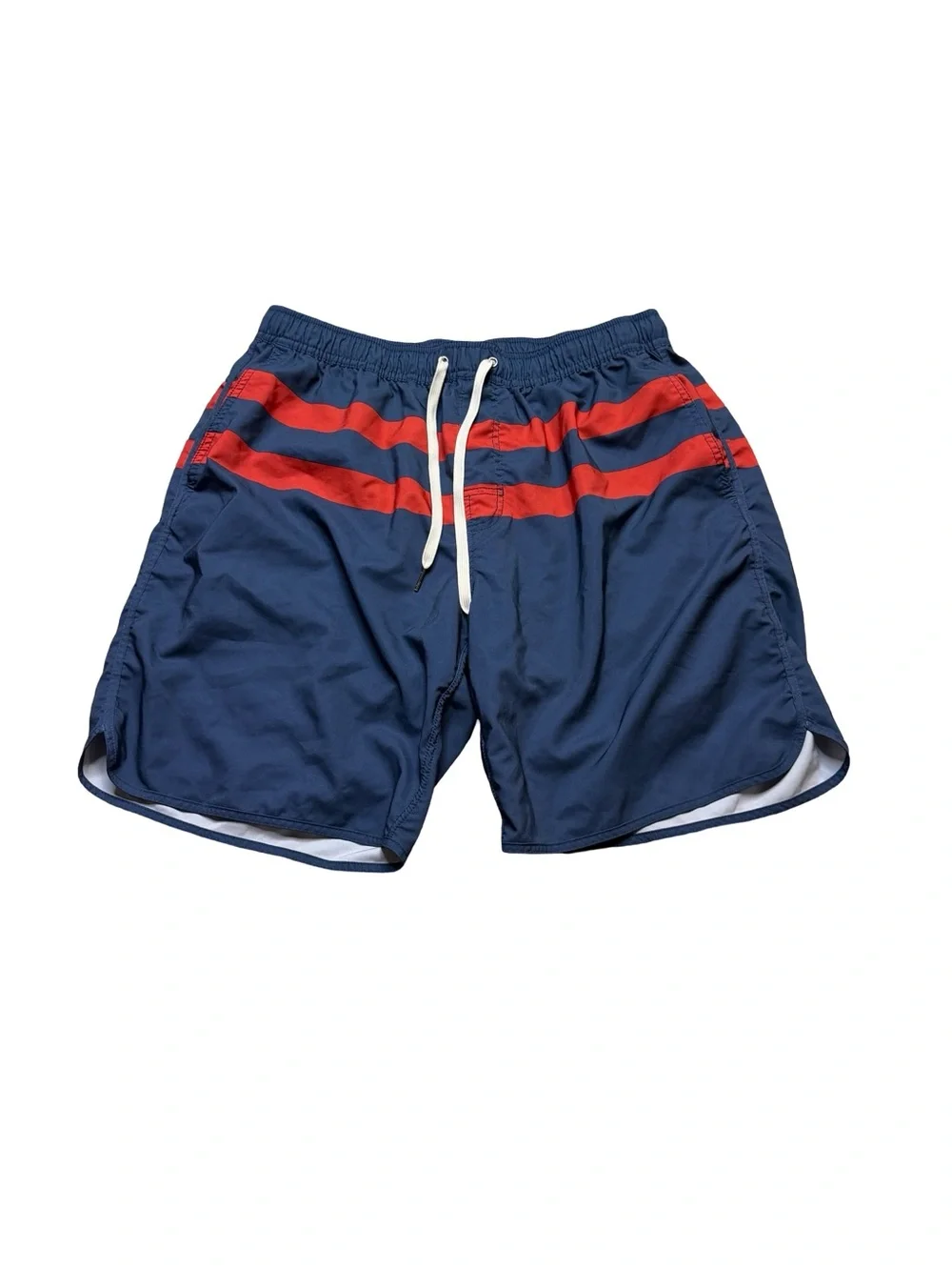 🩳 Fair Harbor Swim Trunks XL Striped Lined Beach Swim Shorts 🌊